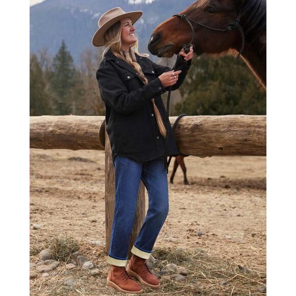 Women Fleece Lined Jeans High-Waisted Straight Leg Winter Denim Pants - Picture 7 of 7